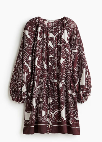 Белое кэжуал платье H&M с цветочным принтом