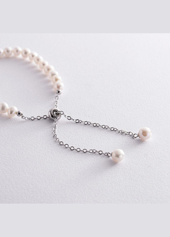 Срібний браслет Герб України - Тризуб з перлами 1051 15 15 Oniks (278363578)