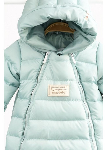 Дитячий демісезонний суцільний комбінезон Mellow 132562 М'ятний No Brand (356006587)