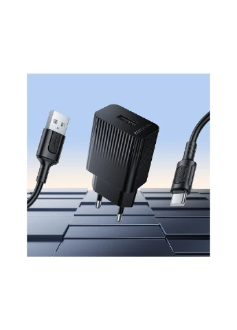 Мережевий зарядний пристрій з кабелем Source single-port charger set(Type-C) Borofone BAS71A (380295929)