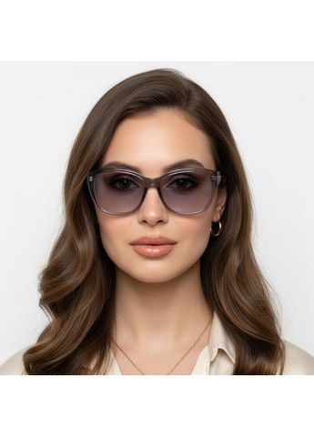 Окуляри для зору фотохромні жіночі – пластикова оправа сірого кольору, дужки темно-сині. Код 7064 C3 +1.75 Fabia Monti (365832497)