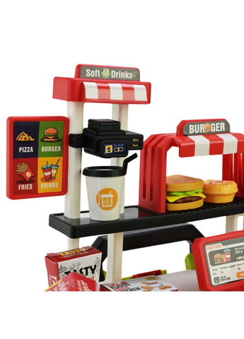 Дитяча іграшкова кухня "Фаст-фуд" 668-159/160(Red) з аксесуарами Bambi (364264720)