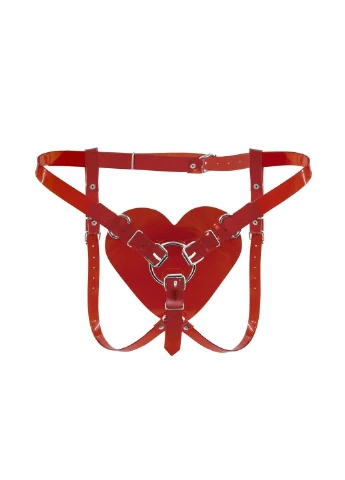 Трусики Серце для страпону - Hearts Strap-on Belt Red Feral Feelings (396644452)