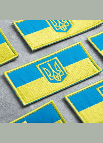 Шеврон на липучке Флаг с Трезубцем полевая версия на кепку IDEIA (275869886)