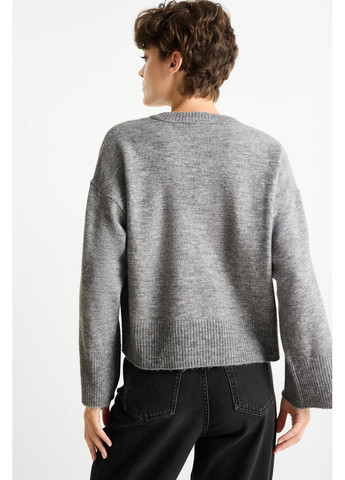 Сірий демісезонний светр в складі з вовною C&A