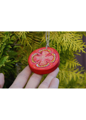 Дерев'яна підвіска - сувенір "Помідор" Lucy Kozyra (364237005)