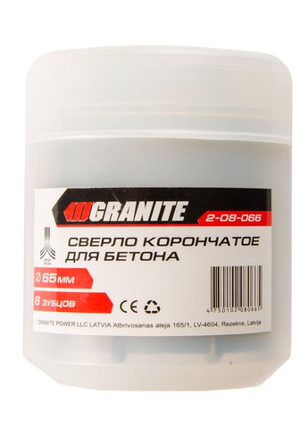 Сверло корончате GM для бетону 65 мм 8 зубців (2-08-066) Granite (322705601)