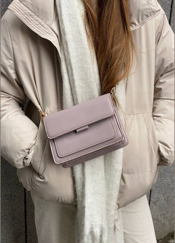 Женская сумка кросс-боди через плечо на три отдела лиловая фиолетовая No Brand (288537187)