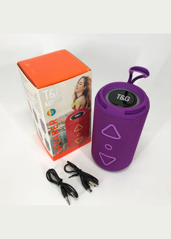 Bluetooth колонка портативная TG656 FM-радио, мощная переносная акустическая колонка. Цвет: лиловый No Brand (359474639)