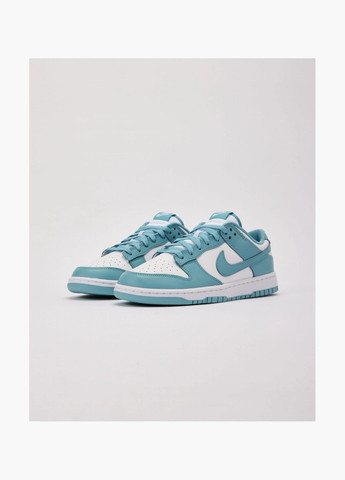 Голубые кроссовки мужские dunk low retro light blue/white dv0833-106 Nike