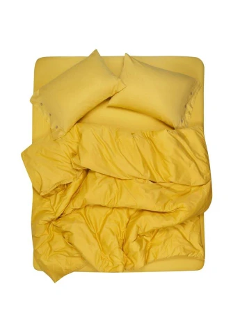 Простирадло Mix&Match 100% бавовна, сатин жовтий 180х240 см (ART1824FSS) Ardesto (315027567)