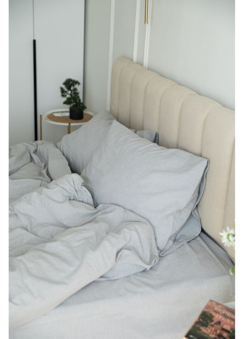 Постельное белье вареный хлопок "Белый" Евро, Классическая простыня, наволочки 50х70 IN.HOME_UA (371141783)