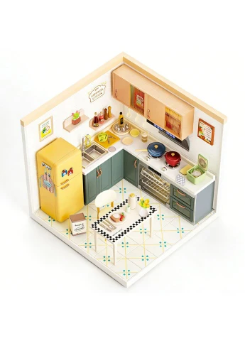 Конструктор-румбокс Кухня Mini House 8005-MH серії "Інтер'єр", зі світлом No Brand (386620407)