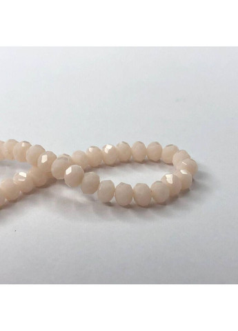 Намистини кришталеві рондель 4х3мм, нитка-130 шт, бежевий матовий Plus-plus (354795514)