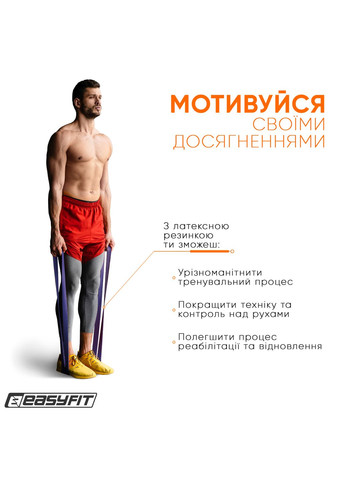 Гумова петля 15-45 кг Фіолетова EasyFit (340273572)