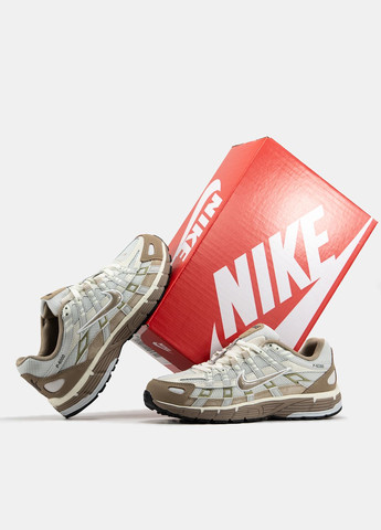 Бежевые демисезонные кроссовки мужские и женские nike p-6000 beige white | найк п-6000 бежевые белые. No Brand