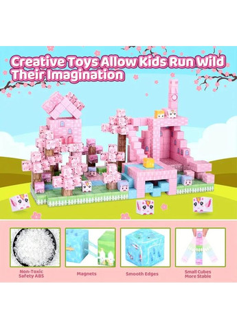 Магнітний конструктор 100 блоків Замок з Єдиноріжком Minecraft (369402178)