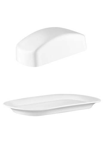 Маслянка порцеляна 20.3х12.7х6.4 см біла AR3751 Ardesto (373279532)