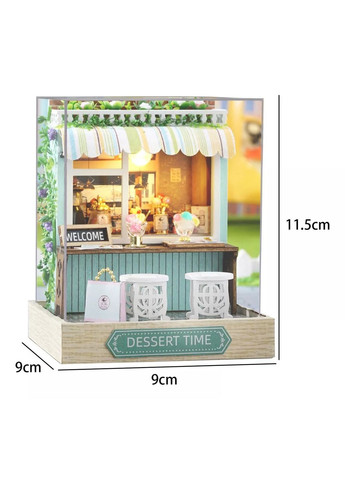 Румбокс Конструктор 3D Час десерту DIY Dessert Time без оригінальної коробки Roombox QT-086 No Brand (362452957)