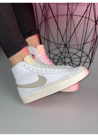 Бежевые демисезонные кроссовки мужские nike blazer vintage 77 white beige найк блейзер No Brand