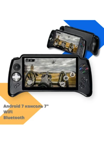 Ігрова приставка (Портативна ігрова консоль) з екраном 7 дюйми з ОС Android 7.0 з Wi-Fi та Bluetooth та підтримкою бездротових POWKIDDY (395024849)