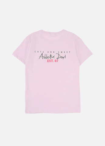 Сиреневая летняя футболка с коротким рукавом для девочки цвет сиреневый cb-00277084 No Brand