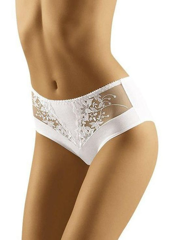 Женские белые хлопковые трусики миди eco-La волбар размер 2XL Wolbar (369612916)