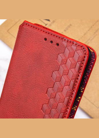 Шкіряний чохол-книжка Cubic для Xiaomi Redmi 14C / Poco C75 Червоний Getman (337516092)