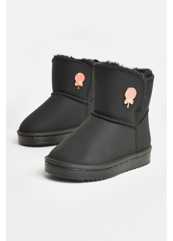 Черные угги детские для девочки черного цвета Let's Shop