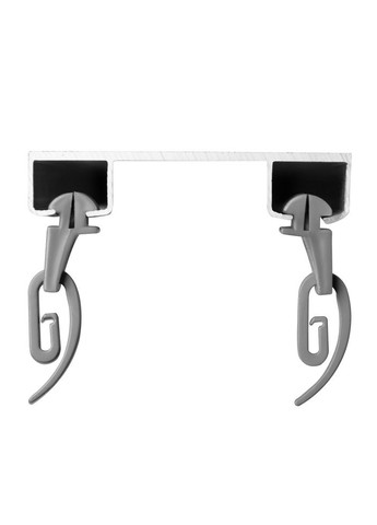 Крючки для штор 100 шт Сигма с бегунком для профильного карниза серый IDEIA (284419322)