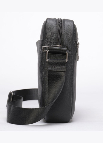Шкіряна сумка крос боді чоловіча через плече чорна 14994 Vintage (329196692)