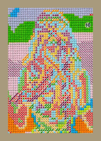 Набір для вишивання за нанесеною на канву схемою "Sea view Girl". AIDA 14CT printed 27*34 см Joy Sunday (313614447)