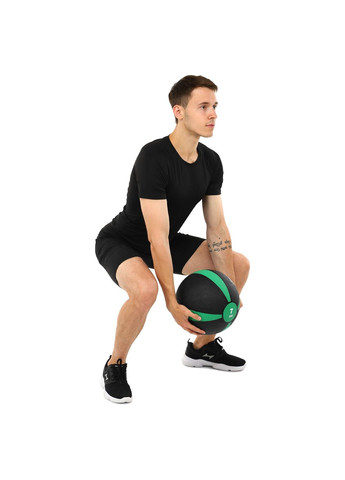 Медбол мяч медицинский Medicine Ball Зеленый-черный (вес 7 кг) FI-5122-7 Zelart (367617651)
