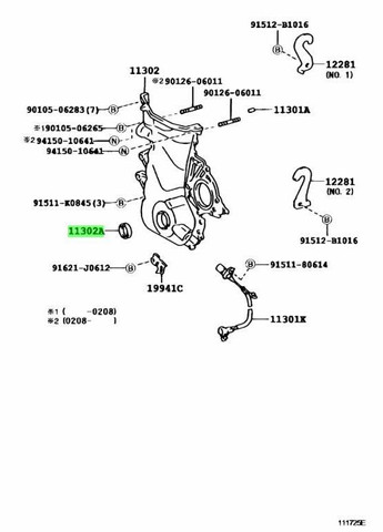 Сальник коленвала передний, оригинал OEM 90311-38059, Lexus 1990- Toyota (345735337)