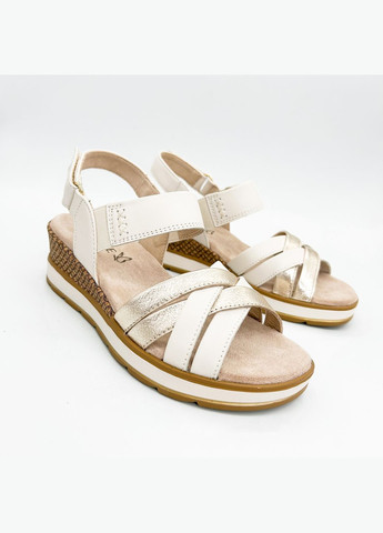 Бежевые босоножки (р) кожа 0-1-1-9-28752-42-199 Caprice на резинке