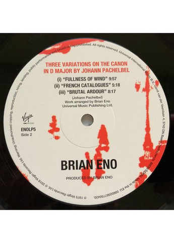 Вінілова Платівка Brian Eno – Discreet Music (LP, Album, Reissue, Remastered, 180 Gram, Vinyl) (602567750420) No Brand (369737825)