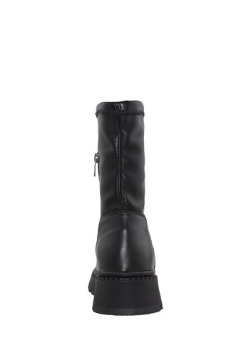 Черные зимние полусапоги a-108 черный Alvista