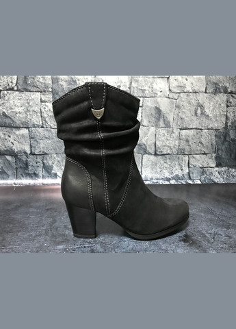 Жіночі зимові черевики на підборах в чорному кольорі,, Німеччина Tamaris Черевики (341534173)