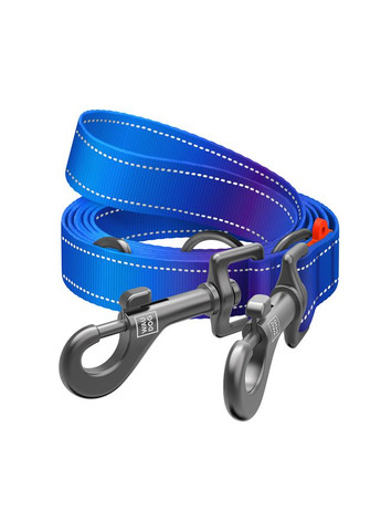 Поводок-переследка для собак Nylon Mono, светоотражающий, М, Ш 20 мм, Дл 300 см, синий WAUDOG (330680256)