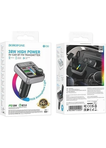 FM-трансмітер BC50 Ascenso Black [155733] Borofone (401539783)
