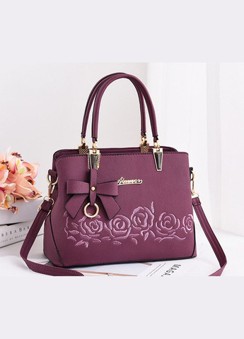 Жіноча сумка з вишивкою та довгою ручкою чорна (sku_440) No Brand (330576403)