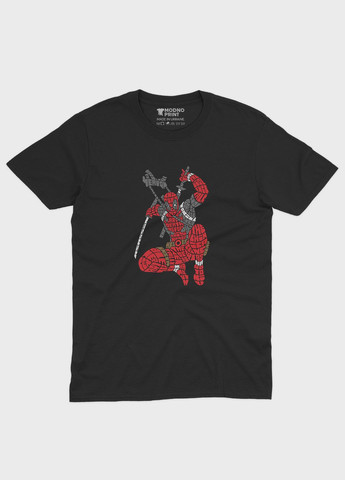 Чорна чоловіча футболка з принтом антигероя - дедпул (ts001-1-bl-006-015-002) Modno