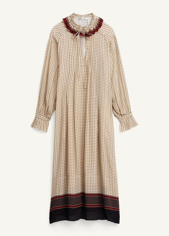 Комбинированное платье Zara в горошек