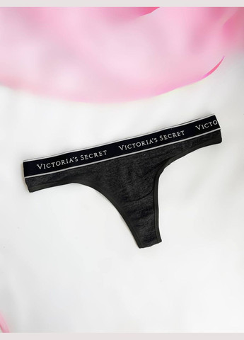 Трусики Logo Cotton Thong Panty Victoria's Secret Стрінги (330766889)