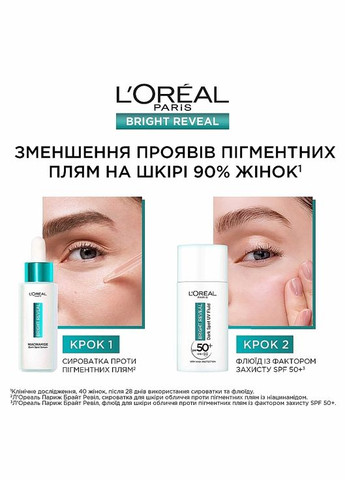 L'Oreal Paris Сироватка для обличчя L`Oreal Paris Bright Reveal проти пігментних плям 30 мл — Крем, Франція (328447543)