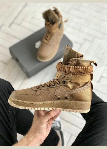Коричневі всесезон кросівки чоловічі nike air force 1 sf brown | найк аір форс 1 сф коричневі No Brand