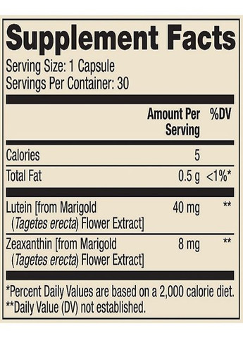 Lutein with Zeaxanthi 40 mg 30 Caps Dr. Mercola (291848623)
