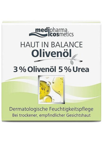 Зволожувальний крем для обличчя з сечовиною 5% Haut In Balance Olivenol 50ml (1388481-28894574) Medipharma Cosmetics (368620003)
