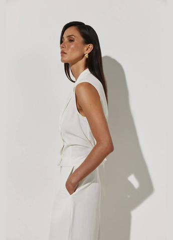 Костюм из натуральной ткани с укороченным жилетом и брюками палаццо Adelante (335013598)