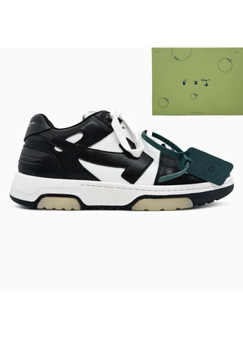 Білі кросівки чоловічі off-white out of office black/white off-0003 офф вайт білі демісезон No Brand